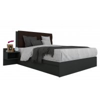 Pat Tapitat LEX 160 cu 2 noptiere, Decor 0164 / Kronos 06 Pat Tapitat LEX 160 cu 2 noptiere, Decor 0164 / Kronos 06